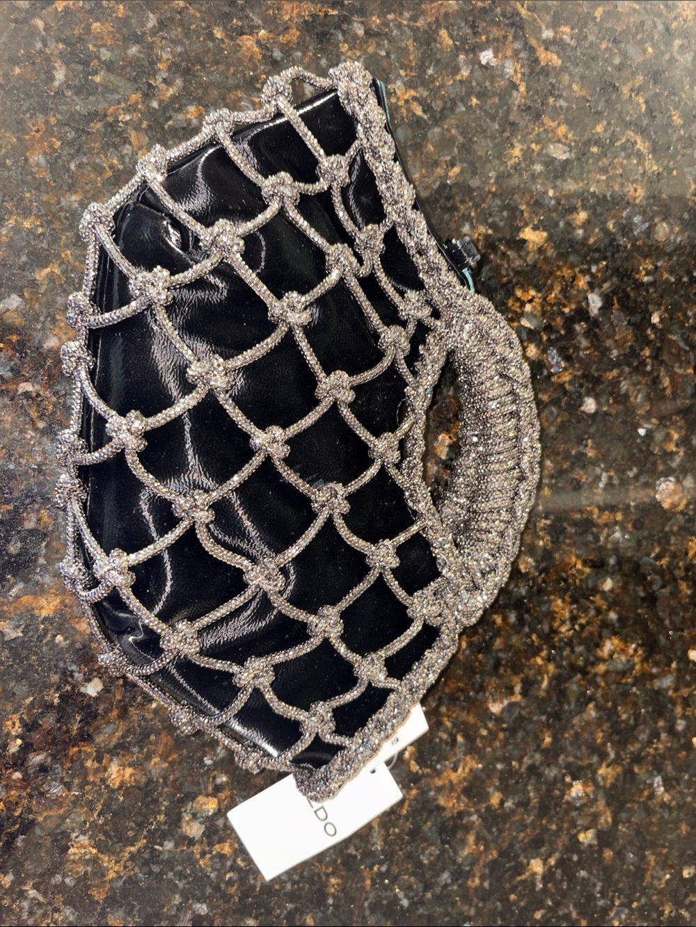 NWT wicked special edition Women’s Black Evening Clutch with Silver Beaded Net